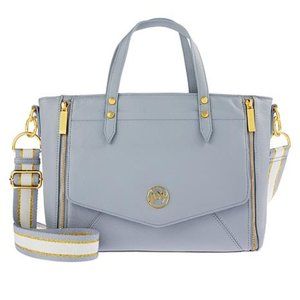 JOY Chic Leather Satchel Handbag Plus RFID Tech & Anti-Microbial NEW